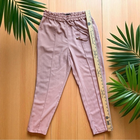 Zara Blush Pink Tapered Drawstring Pants – Size Small - Picture 5 of 9